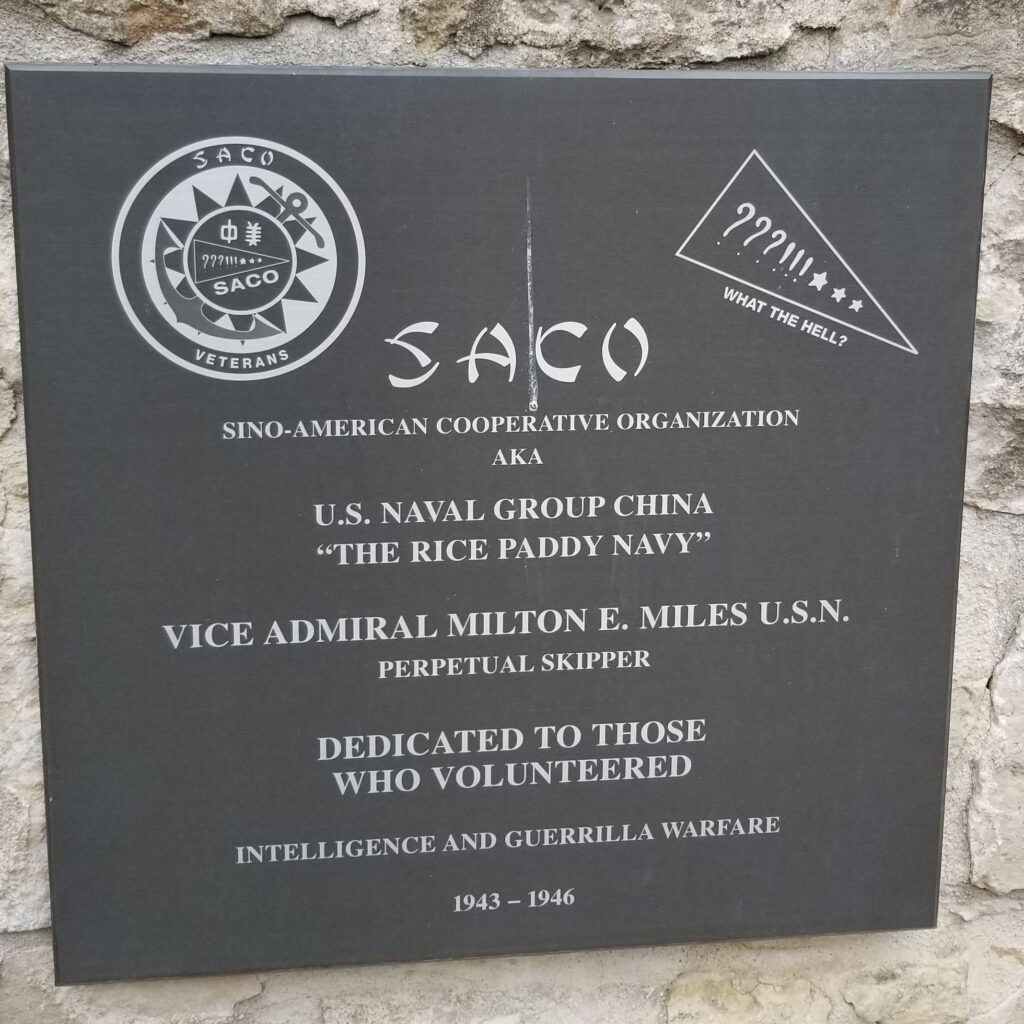 SACO WAR MEMORIAL PLAQUE