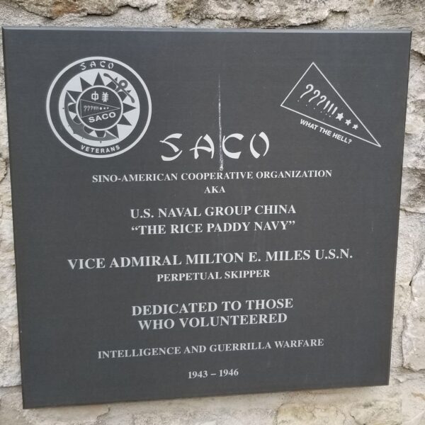 SACO WAR MEMORIAL PLAQUE