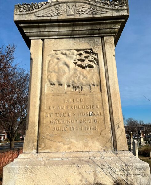 CITIZENS OF WASHINGTON D.C. U.S. ARSENAL EXPLOSION MEMORIAL SIDE A