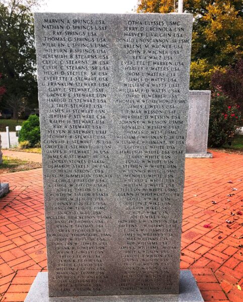 TOWN OF CATAWBA VETERANS GARDEN OF HONOR MEMORIAL STONE H