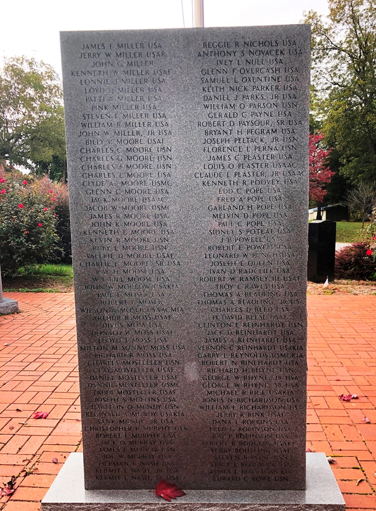 TOWN OF CATAWBA VETERANS GARDEN OF HONOR MEMORIAL STONE F