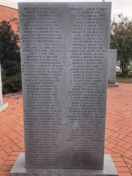 TOWN OF CATAWBA VETERANS GARDEN OF HONOR MEMORIAL STONE B