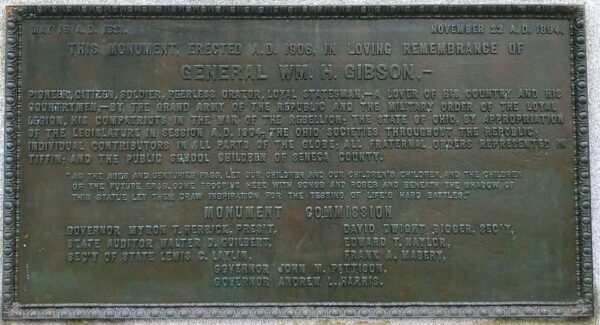 WILLIAM HARVEY GIBSON WAR MEMORIAL PLAQUE C