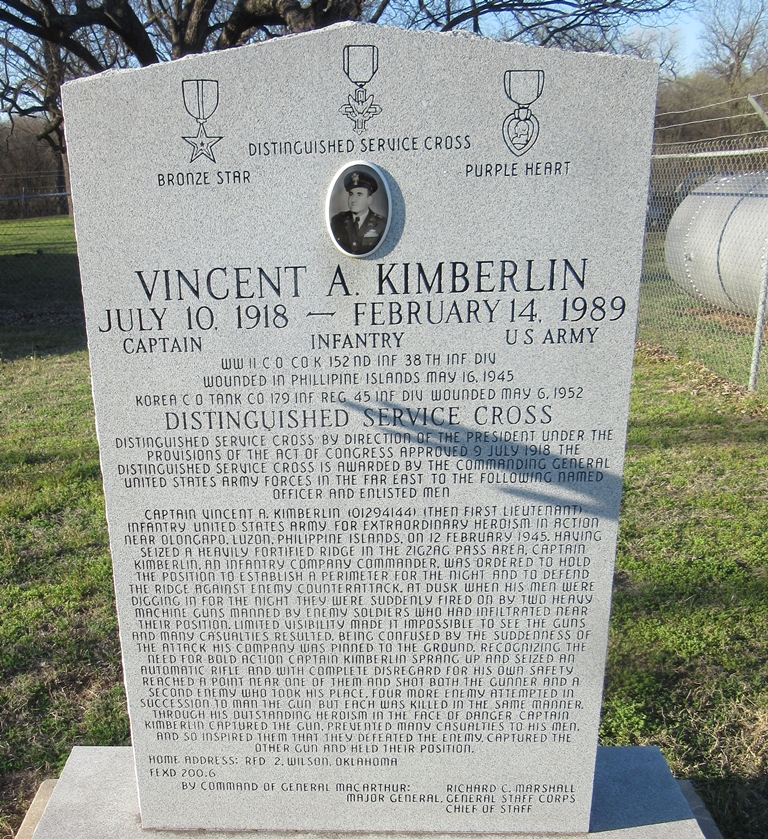VINCENT A. KIMBERLIN WAR MEMORIAL