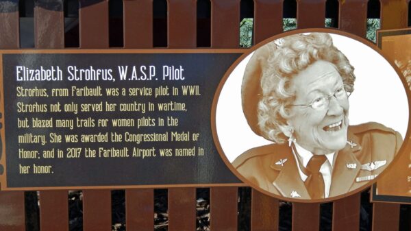 FARIBAULT SUPPORTS THE MILITARY WAR MEMORIAL BENCH PLAQUE B