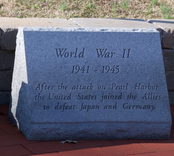 LAWRENCE COUNTY WORLD WAR II MEMORIAL DEDICATION STONE