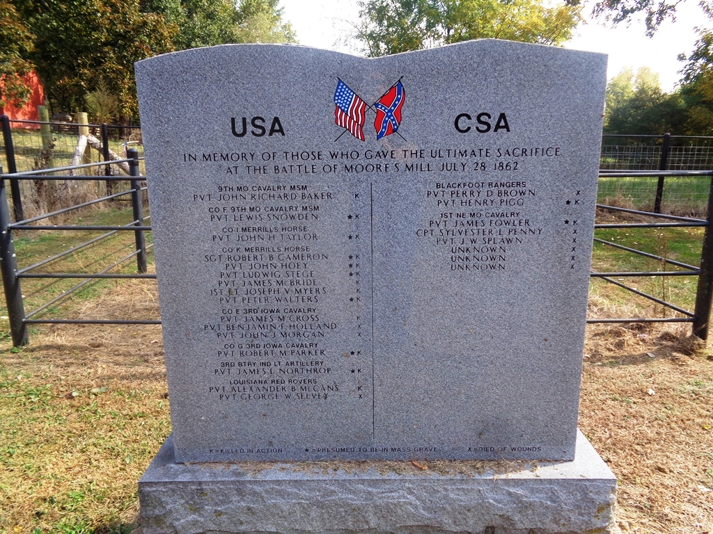 BATTLE OF MOORE’S MILL MEMORIAL