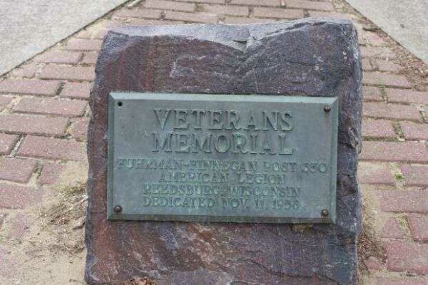 AMERICAN LEGION POST 350 VETERANS MEMORIAL CANNON PLAQUE