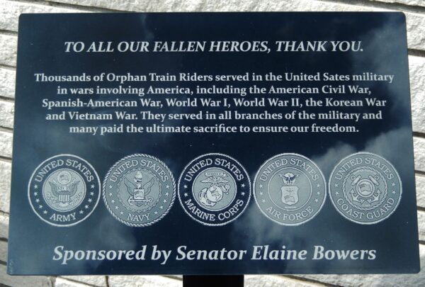 TO ALL OUR FALLEN HEROES, THANK YOU WAR MEMORIAL PLAQUE