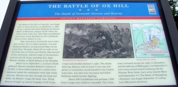 THE BATTLE OF OX HILL THE DEATH OF GENERALS WAR MEMORIAL PANEL