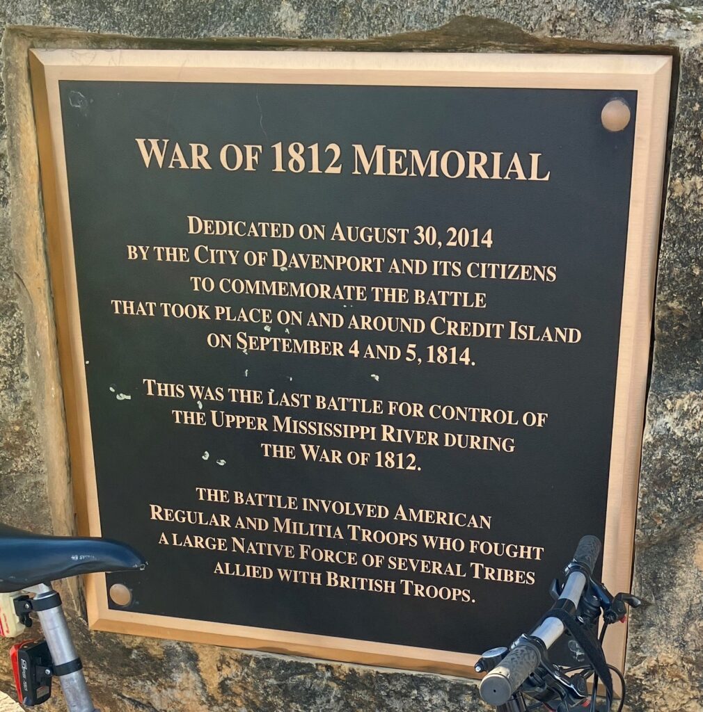 DAVENPORT WAR OF 1812 MEMORIAL PLAQUE