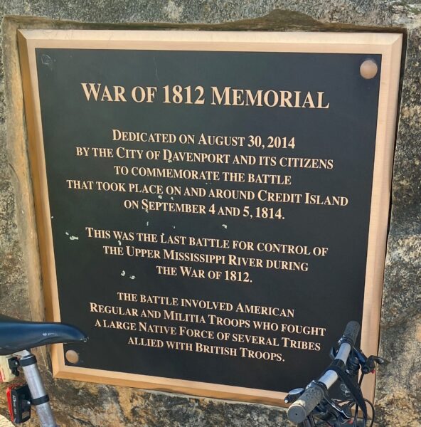 DAVENPORT WAR OF 1812 MEMORIAL PLAQUE