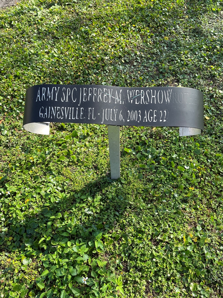 ARMY SPC JEFFREY M. WERSHOW WAR MEMORIAL BRACELET