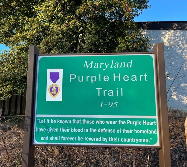 MARYLAND PURPLE HEART TRAIL MEMORIAL MARKER I-95 NORTH