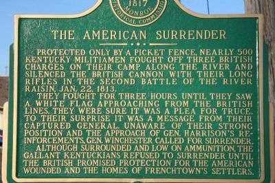 THE AMERICAN SURRENDER MEMORIAL MARKER
