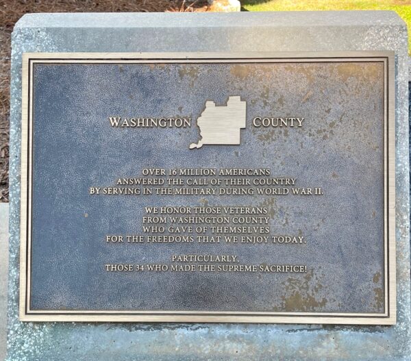 WASHINGTON COUNTY FLORIDA WORLD WAR II MEMORIAL