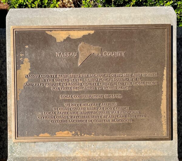 NASSAU COUNTY FLORIDA WORLD WAR II MEMORIAL