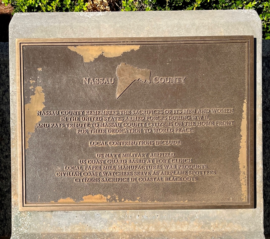 NASSAU COUNTY FLORIDA WORLD WAR II MEMORIAL