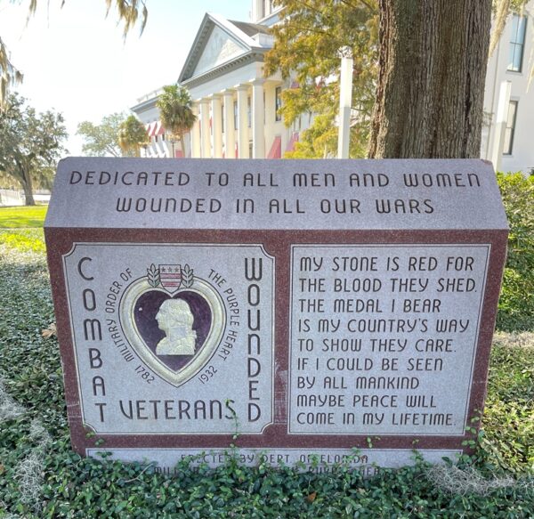 TALLAHASSEE COMBAT WOUNDED VETERANS WAR MEMORIAL RELOCATED