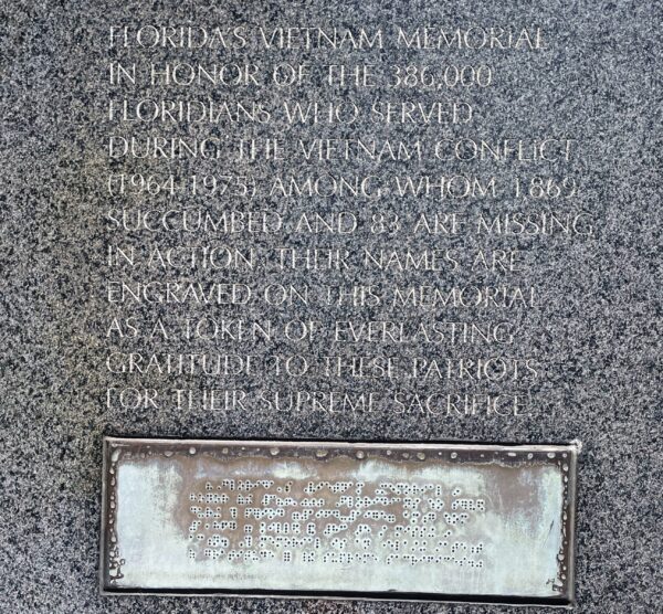 FLORIDA’S VIETNAM MEMORIAL STONE