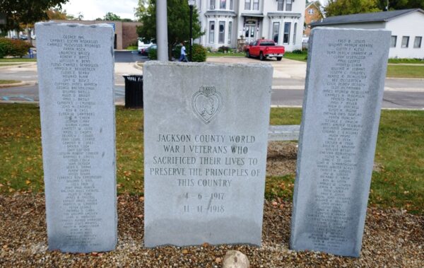 JACKSON COUNTY WORLD WAR I ULTIMATE SACRIFICE VETERANS MEMORIAL