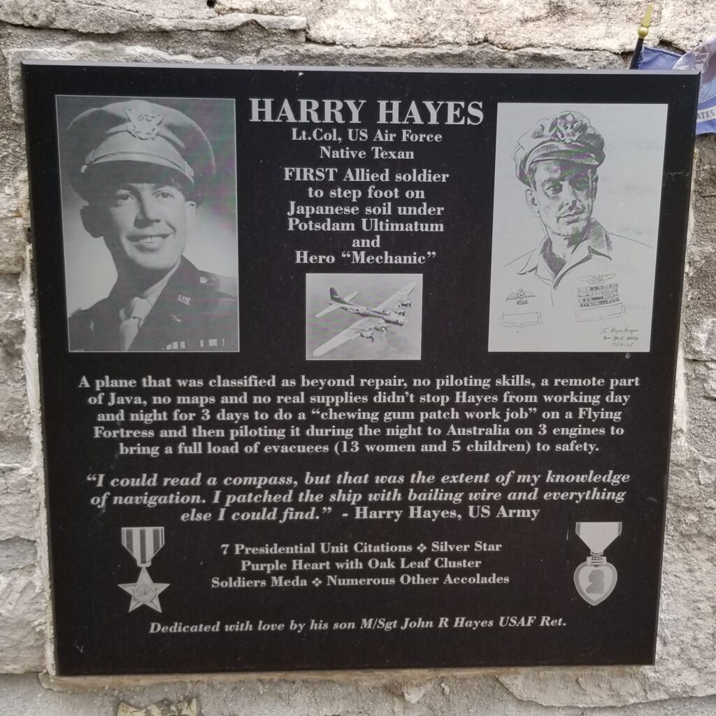 HARRY HAYS WAR MEMORIAL PLAQUE