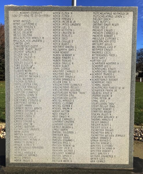 FREEMAN WAR VETERANS MEMORIAL STONE F