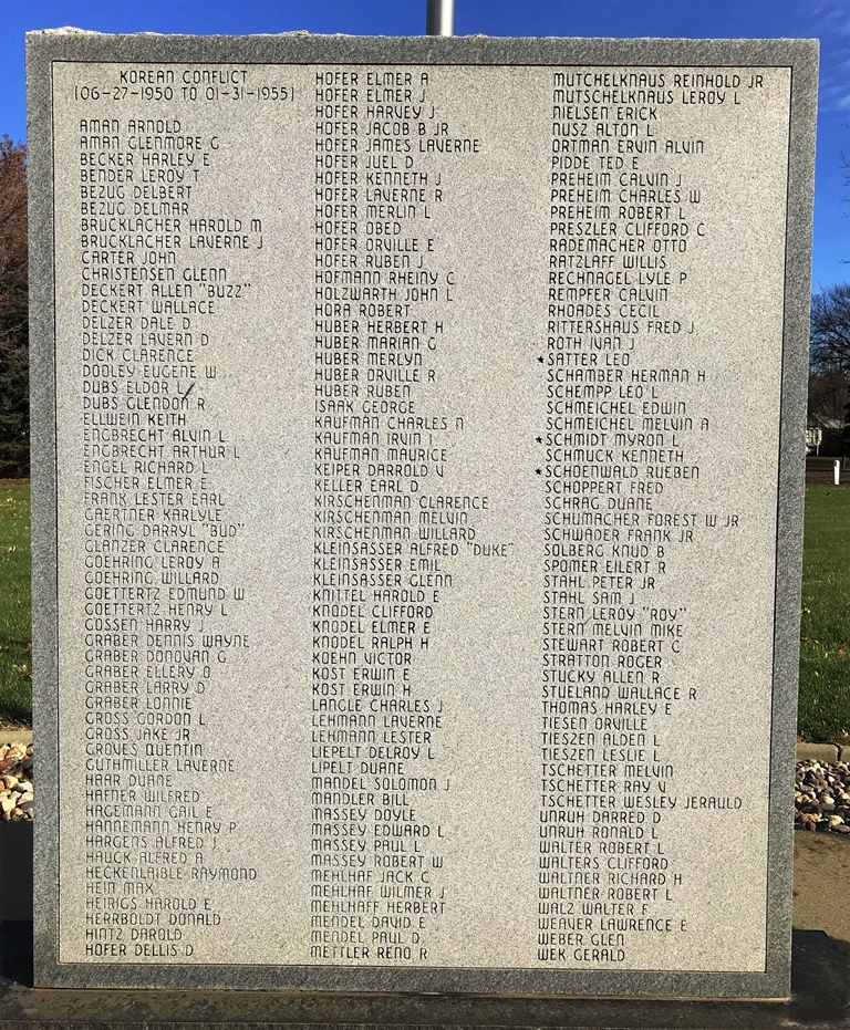 FREEMAN WAR VETERANS MEMORIAL STONE F