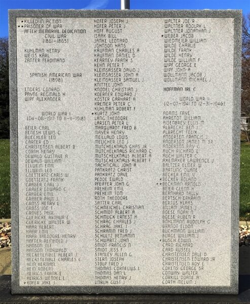 FREEMAN WAR VETERANS MEMORIAL STONE C