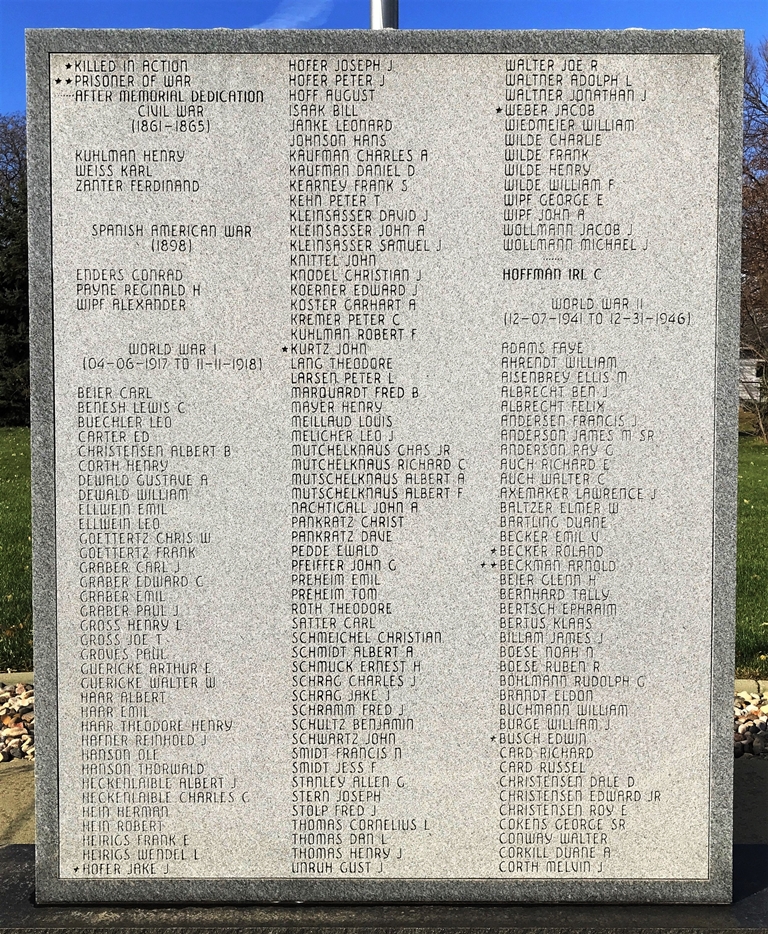 FREEMAN WAR VETERANS MEMORIAL STONE C