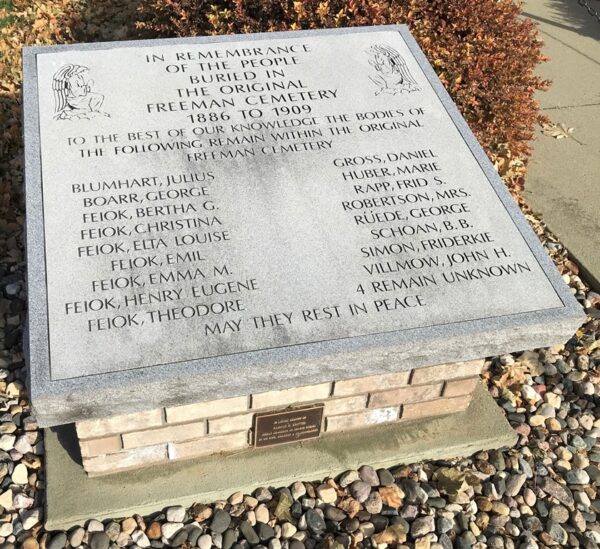 FREEMAN WAR VETERANS MEMORIAL STONE A