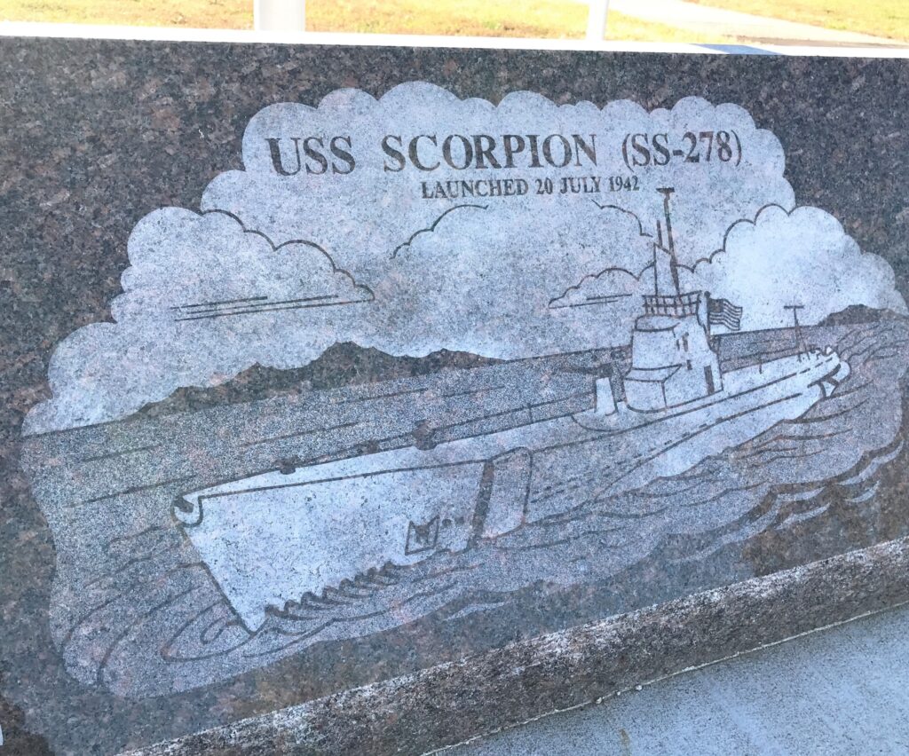 USS SCORPION (SS-278) WAR MEMORIAL STONE A