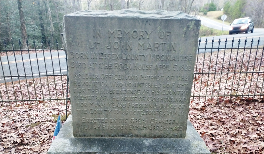 IN MEMORY OF LT. JOHN MARTIN REVOLUTIONARY WAR MEMORIAL