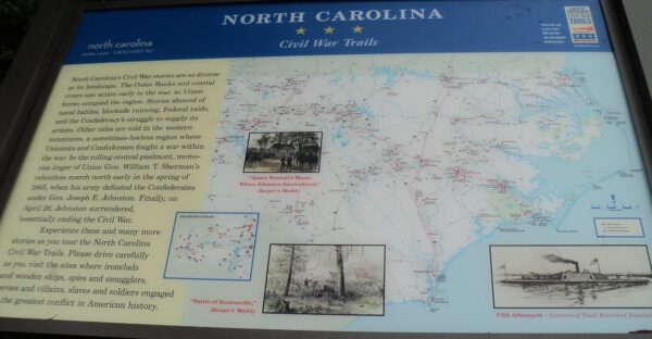 NORTH CAROLINA CIVIL WAR TRAILS MEMORIAL PANEL
