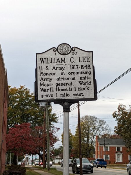 WILLIAM C. LEE WAR MEMORIAL MARKER