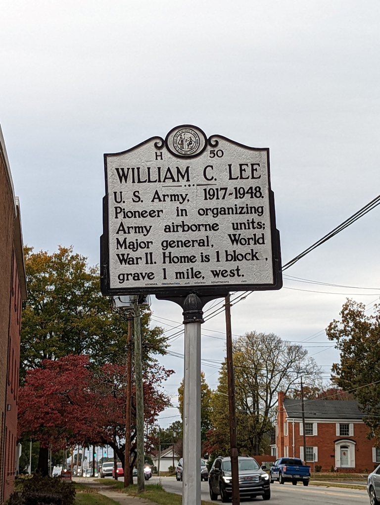 WILLIAM C. LEE WAR MEMORIAL MARKER