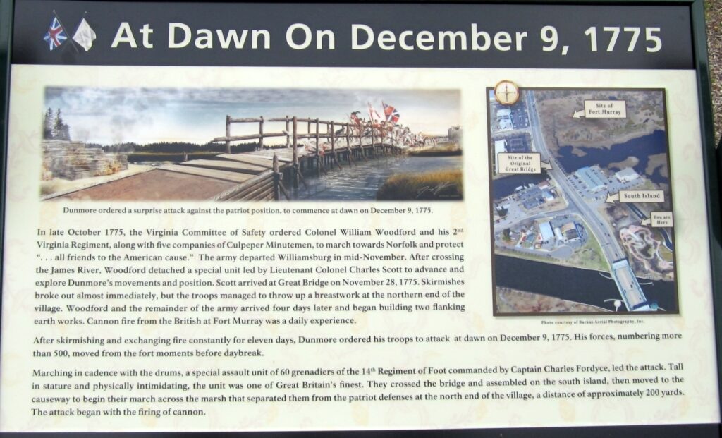 AT DAWN ON DECEMBER 9, 1775 WAR MEMORIAL PANEL