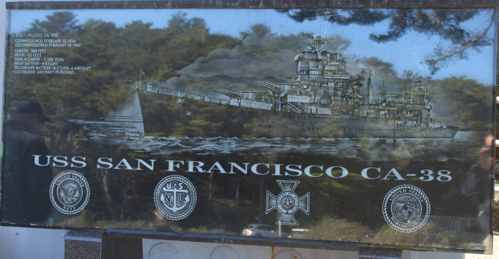 USS SAN FRANCISCO MEMORIAL LASER IMAGE PLAQUE