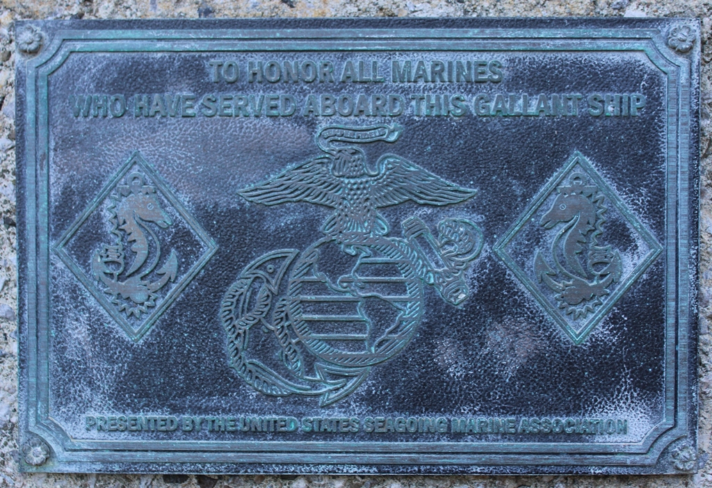 USS SAN FRANCISCO MEMORIAL HONOR ALL MARINES PLAQUE
