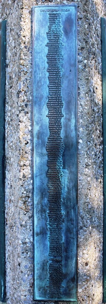 USS SAN FRANCISCO MEMORIAL WOUNDED IN ACTION PLAQUE