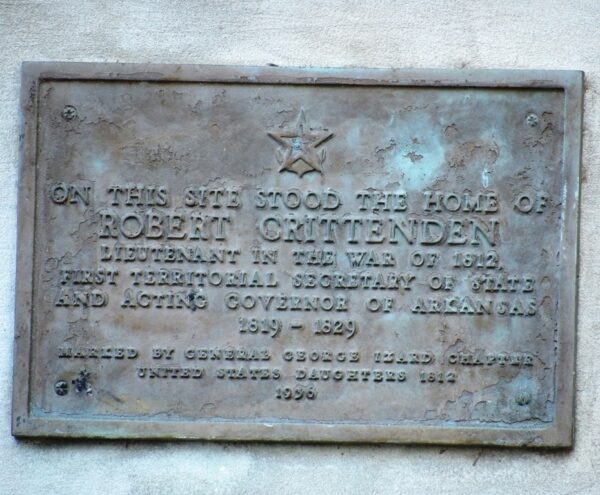 HOME OF ROBERT CRITTENDEN WAR MEMORIAL PLAQUE