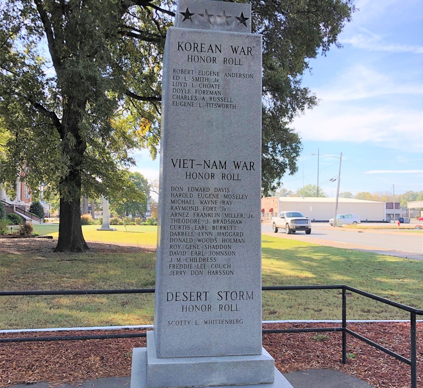LONOKE COUNTY HONOR ROLL MEMORIAL SIDE D