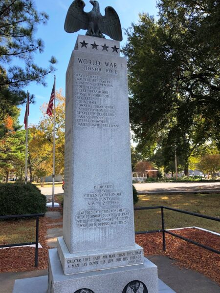 LONOKE COUNTY HONOR ROLL MEMORIAL SIDE A