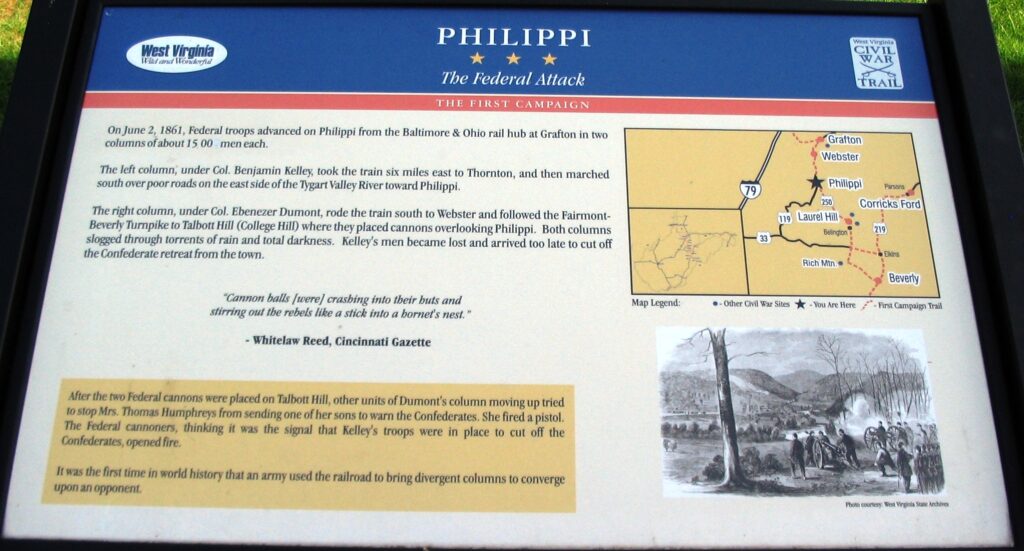 PHILIPPI THE FEDERAL ATTACK WAR MEMORIAL PANEL