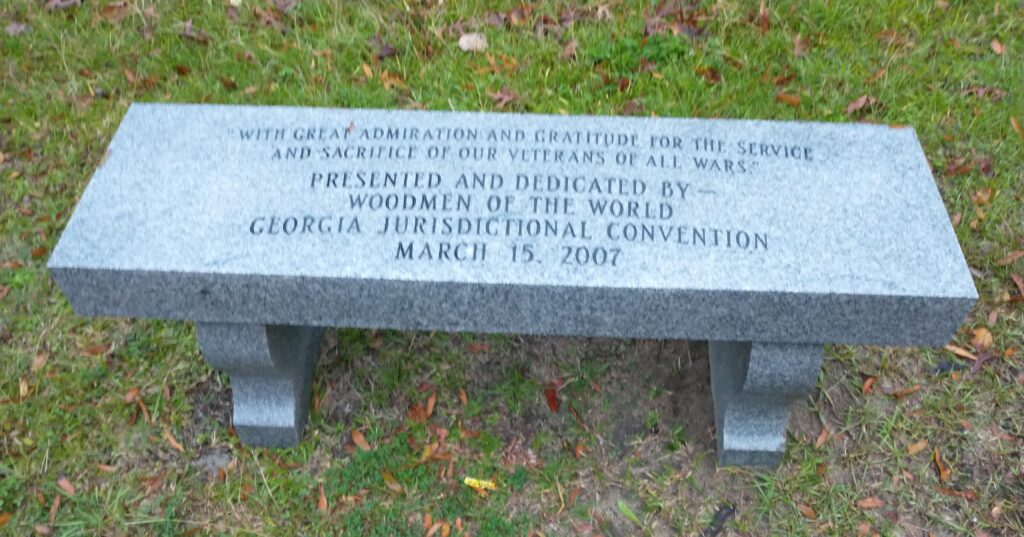 WOODMEN OF THE WORLD ALL WARS VETERANS MEMORIAL BENCH