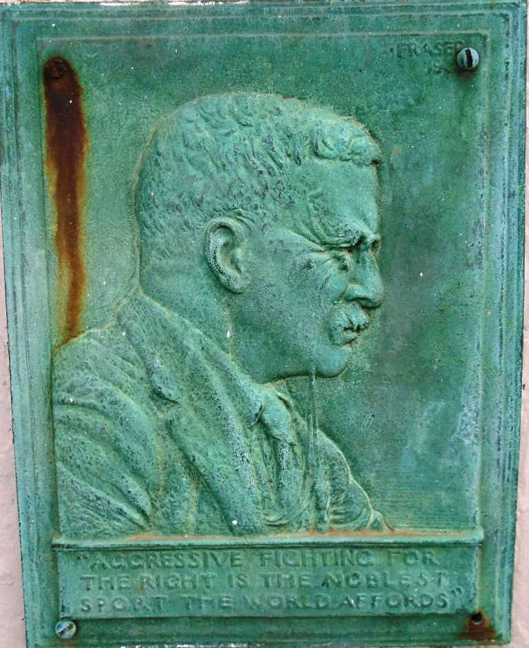 TEDDY ROOSEVELT SPANISH-AMERICAN WAR MEMORIAL PLAQUE