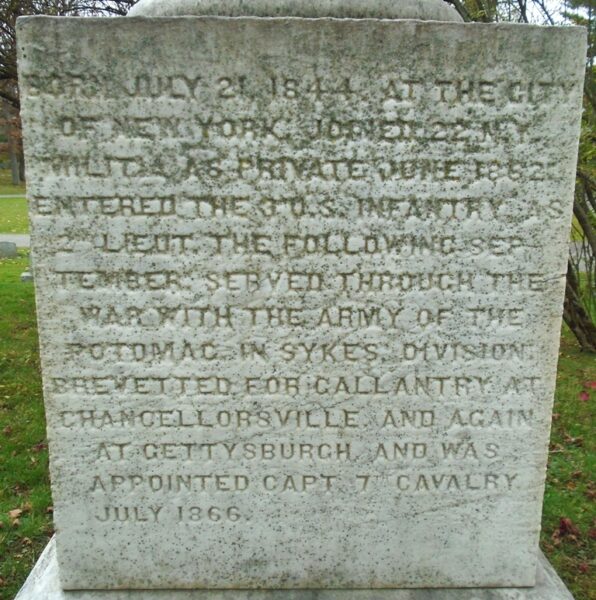 BREV’T. MAJ. LOUIS MCLANE HAMILTON WAR MEMORIAL STONE B