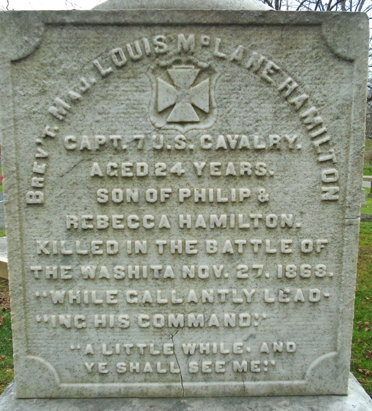 BREV’T. MAJ. LOUIS MCLANE HAMILTON WAR MEMORIAL STONE A