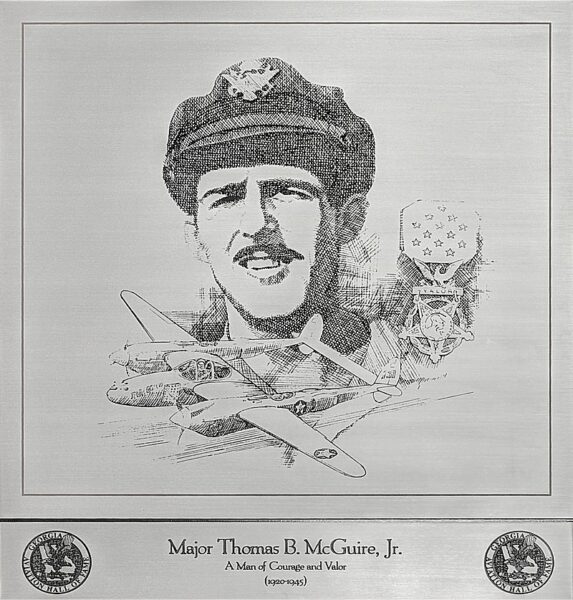 MAJOR THOMAS B. MCGUIRE, JR. MEDAL OF HONOR WAR MEMORIAL ART