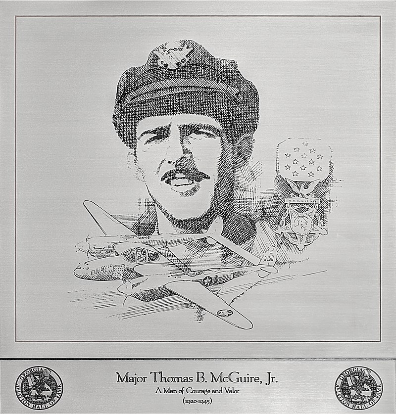 MAJOR THOMAS B. MCGUIRE, JR. MEDAL OF HONOR WAR MEMORIAL ART